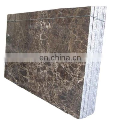 Coffee marble aluminum honeycomb core sandwich panel for wall