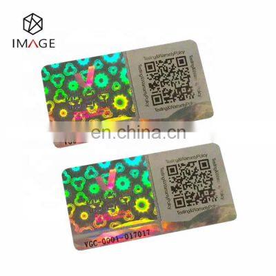 3D Custom Adhesive Security Anti-counterfeit Hologram Sticker Label with Serial Number Printing