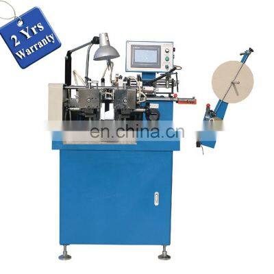 US4000D computer Automatic hot & cold garment polyester satin cutting and folding machine, textile fabric wash care label cutter