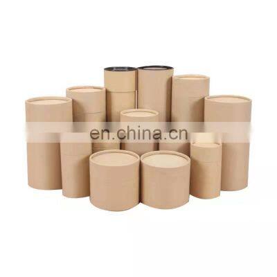Packaging Paper Gift Carton Light Tube Small Hat Cardboard Kraft Led Rigid Black Perfume Template Cylinder Round Box photo-2