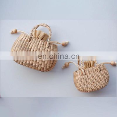 Hot Sale Cuties water hyacinth Kid beach Bag, Small Straw Girl crossbody bag Wholesale Vietnam Manufacturer