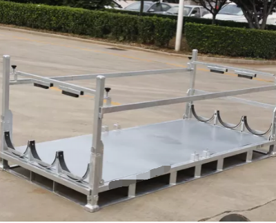 Removable Workshop Turnover Steel Post Storage Cage Metal Pallet Stackable Foldable Stillage