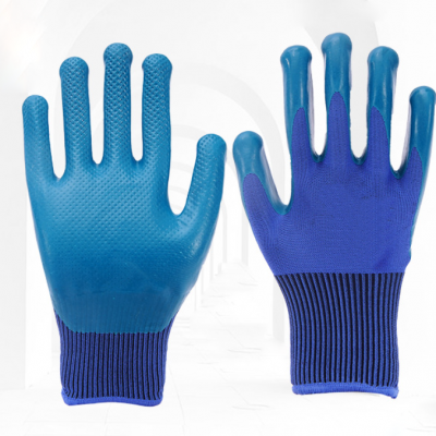 13g polyester liner latex honeycomb dipped gloves