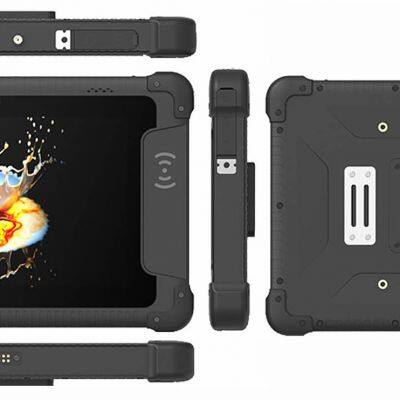 HR818C Hidon Best Price 8'' Android 13 4GB+64GB IP65 Rugged Tablet PC With NFC 2D Barcode Scanner FBI Fingerprint UHF RFID IRIS photo-2