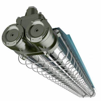 Светодиодные взрывобезопасные люминесцентные трубки, люминесцентная лампа T8, настенный патрон для ламп, одно- и двухтрубные светильники с металлической сетчатой крышкой с защитным классом IP66