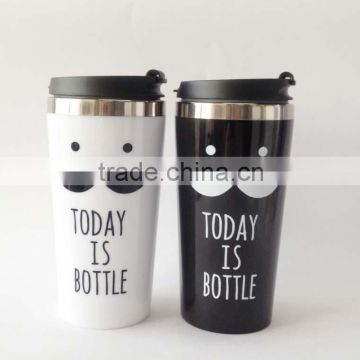 Black And White Color stainless steel double wall tumbler