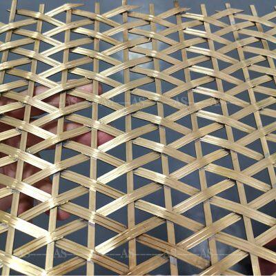 Industrial Decoration, Hotel Lobby Decoration, Woven Crimped Decorative Metal Wire Mesh for Cabinet Door Decoration photo-3