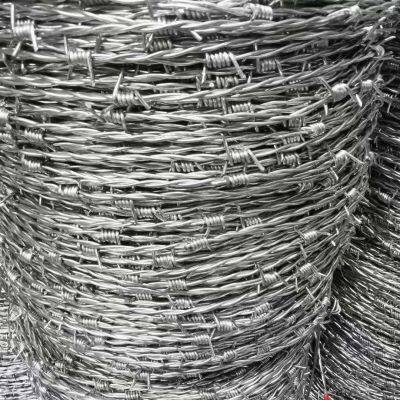 Double Twist Core Galvanized Military Barbed Wire For Security Fencing And Barriers photo-2