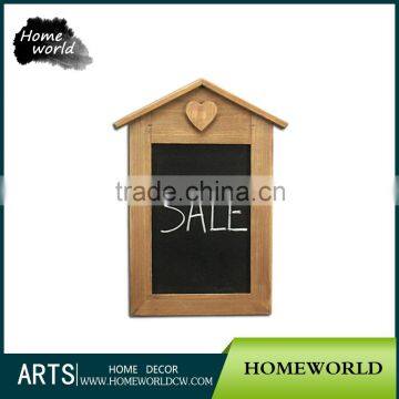 Eco-friendly Decorative Free Standing House Model Wooden Chalkboard