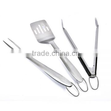 Top quality BBQ accessories,3 PCS Stainless Steel BBQ Grill Accessories including a Spatula, Tongs, Fork                        
                                                Quality Choice