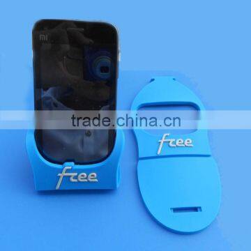 Free blue mobile phone holder, soft pvc phone holder phone accessories