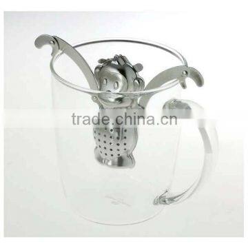 YangJiang Factory Manufacture Monkey Shape Stainless Steel Low Price Tea Strainer photo-2