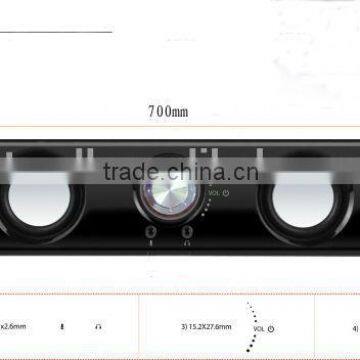 Wooden sound bar with Bluetooth/USB/SD