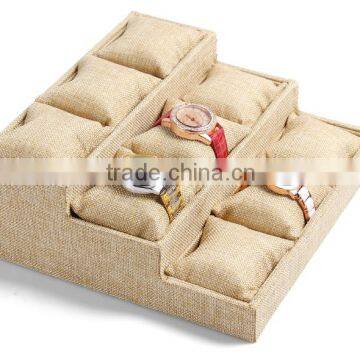 A264 ANPHY Lenen Watch Box Flannelette 3 Layers 9 Units Chain Bracelet Display Box photo-2