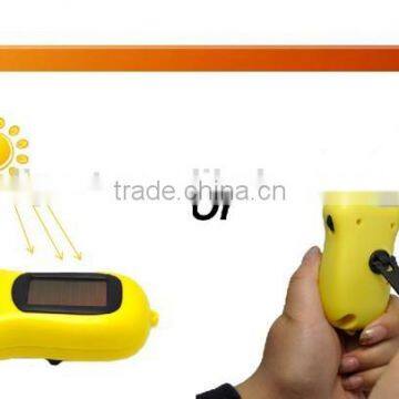 (130044) Emergency Mini Solar Hand Crank Dynamo Flashlight With 3 Led photo-5
