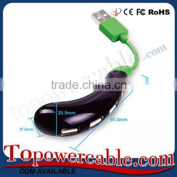 Creative Eggplant Design Multiple 4 Port Usb 2.0 Hub For Iphone photo-2