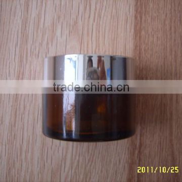 2016 hot selling 30ml amber glass cosmetic bottle , Amber round glass jar