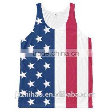 designer new printing usa basketball tank top wholesale for men