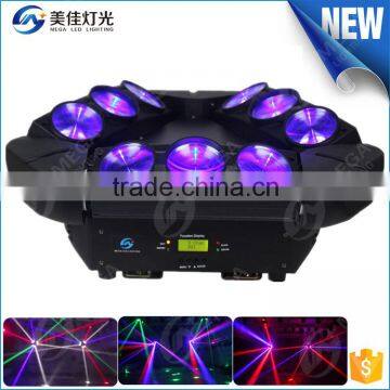 ADJ KAOS beam moving head 9x10w rgbw 4in1 led spider disco light