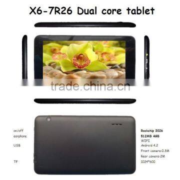 China 7 inch cheap android tablet with dual core cpu