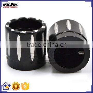 BJ-FS-HA001 High Quality Black Deep Edge CNC Billet Alloy Motorcycle Front Axle Cap Universal for Harley Davidson and Choppers