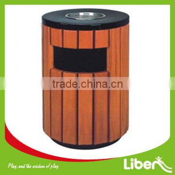 High Quality Wooden Public Dustbin for Park LE.LJ.037