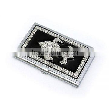 Rhinestone Fleur De Lis Business Card Holder Card Box Card Case