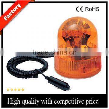 Car 12V/24V rotating light, waterproof amber rotating beacon light with magnetic base