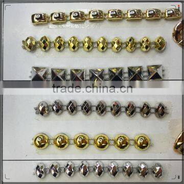 2016 New Model Decorative Chain.ABS Plastic Chain For Shoes.