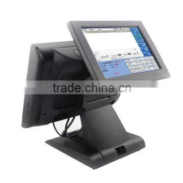 Factory Directly Exported Pos System Dual Screen,15 Inch LCD Pos Machine From Professional Pos Manufacturer