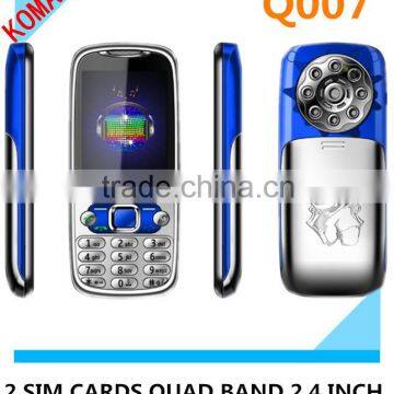 KOMAY cheapest Q007 Mobile Phone Dual Sim with Big Speaker