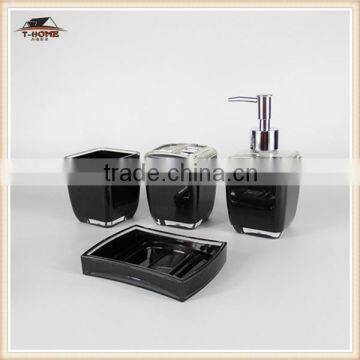 NEW Home Basics Beautiful plastic 4Piece Bath / Bathroom Accessory Set