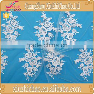 M0116-165A new fashion design embroidered flower net lace fabric for making wedding dress