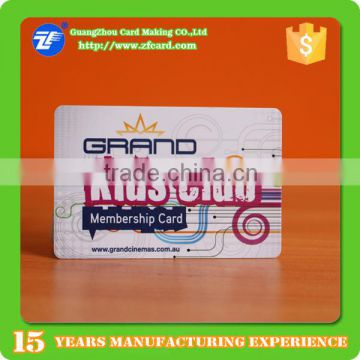 Custom plastic printed barcode membership cards