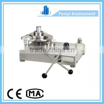 Pneumatic dead weight tester