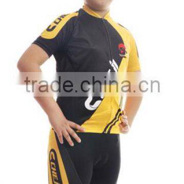 children Cycling wear set Sublimation cycling jersey and shorts Custom cycling suit