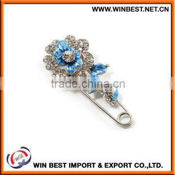 Wholesale china costume jewellery trendy brooches, fashion safety pin