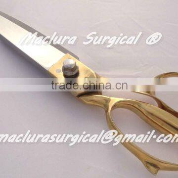 Professional Tailoring Heavy Duty Stainless Steel Tailor Scissors Brass Handle