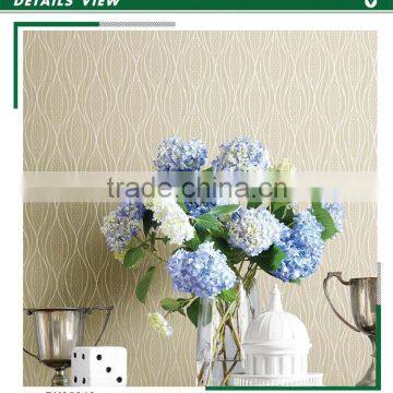 discounted foaming non woven wallpaper, brown modern waves wallcovering for restaurant , import wall decal store