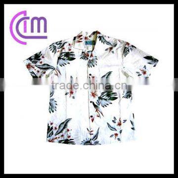 US florwer printing men's shirts,beach shirt