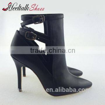 Wholesale OEM charming cow leather women boots pointed toe women high heel boots