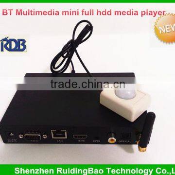 RDB FTP BT Multimedia mini full hdd media player 1080p hd tv with RS232 Control Push button Motion sensor DS009-48