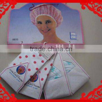 clear white waterproof hair protector/ rain hood/shower cap