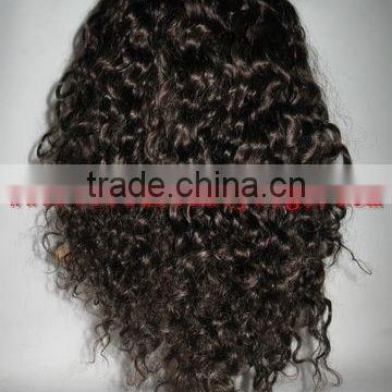 wholesale 20" 100% Indian remy human hair lace front wig