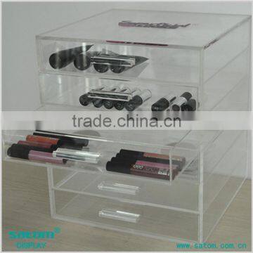 Clear Acrylic Makeup Organizer OR Jewelry Store Box With Drawer Customized