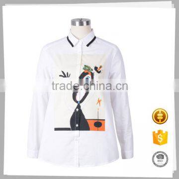 2016 New Fashion Design Professional Manufacture Adult Long Sleeve Blouse