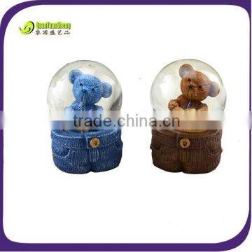 Resin Bear Figurine Globe