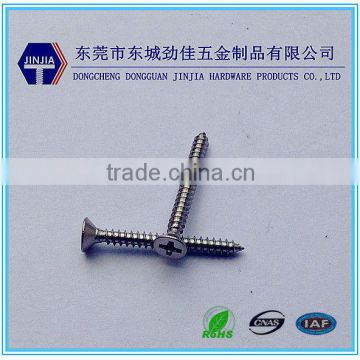 Fixing screw with flat head cross recessed SS304