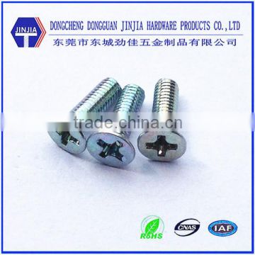 m3*10mm colored zinc decorative flat head machine screw