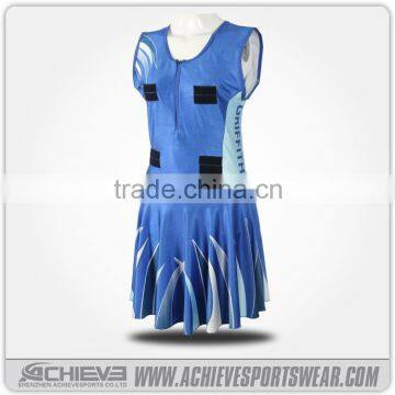 2016 Wholesale Cheap customized Netball Dress Jersey fashional design netball dresses Uniforms With Sublimation